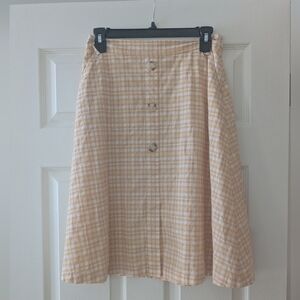 Women's Yellow Patterned Skirt